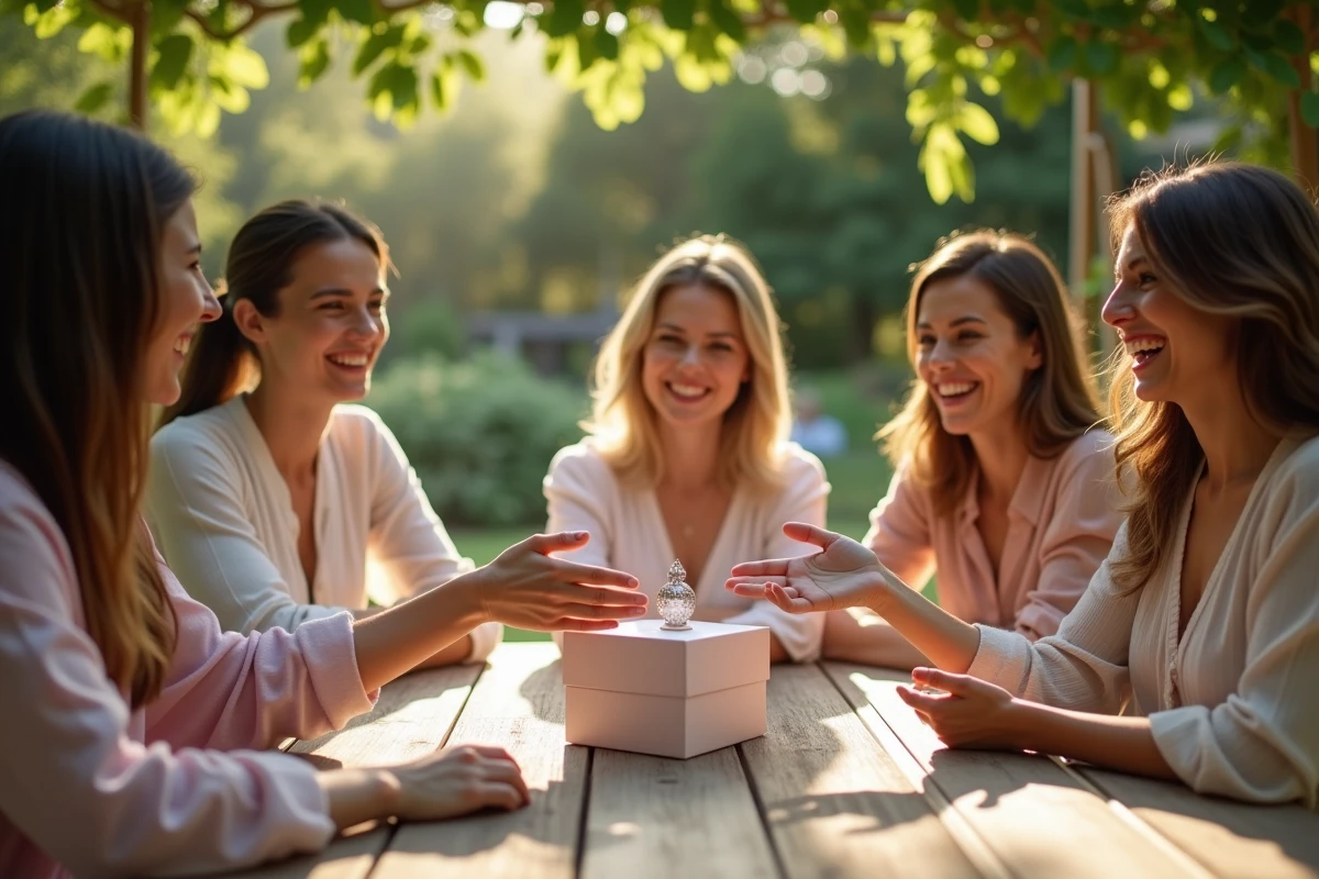 Groupe de femmes offrant un bola de grossesse lors d