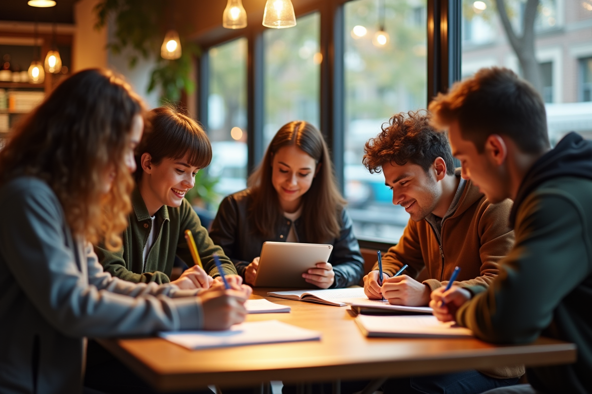 étudiants  devoirs